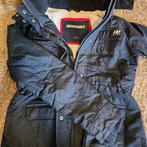 Abercrombie Black Parka size Small